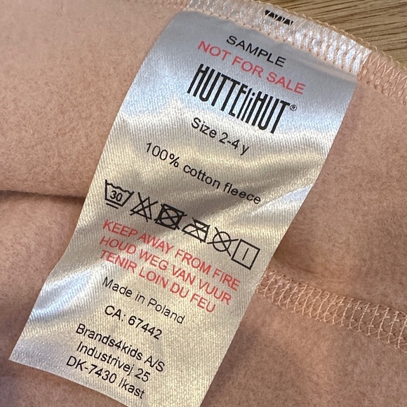 SAMPLE - HutteliHut - Cotton Fleece Balaclava - Pink - Picture 3 of 3